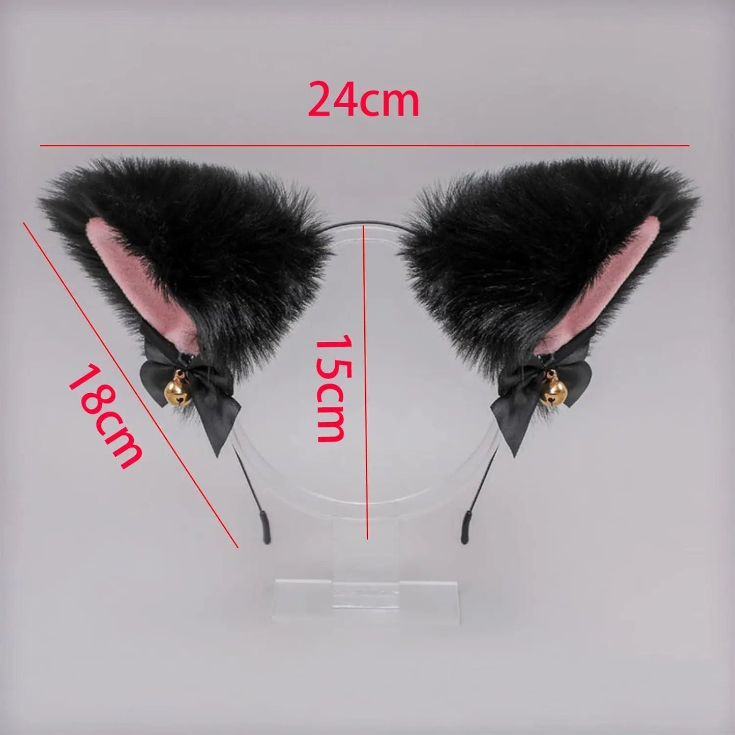 Cute Cat Paw Thigh-High Cosplay Socks with Pink 3D Kitten Claw Fingerless Gloves for Girls and Women. - SS69