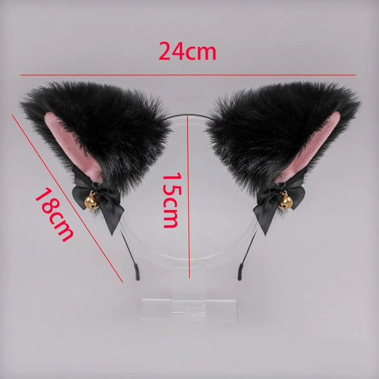 Cute Cat Paw Thigh-High Cosplay Socks with Pink 3D Kitten Claw Fingerless Gloves for Girls and Women. - SS69