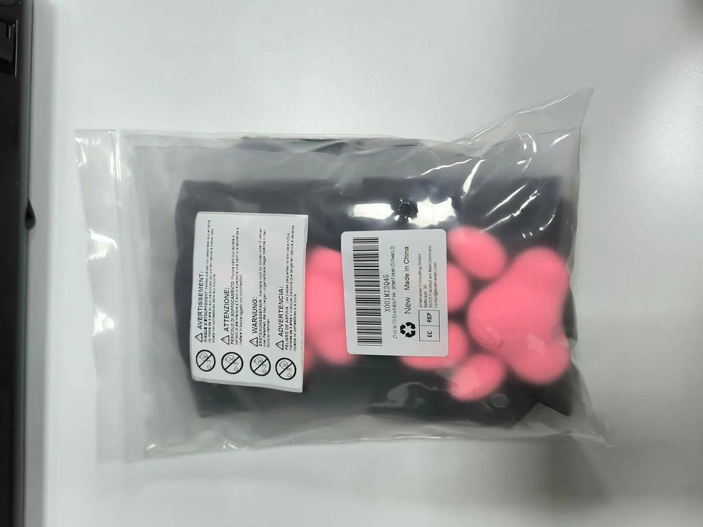 Cute Cat Paw Thigh-High Cosplay Socks with Pink 3D Kitten Claw Fingerless Gloves for Girls and Women. - SS69