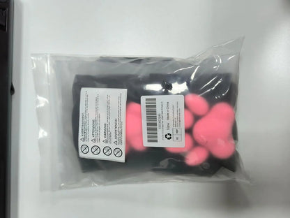 Cute Cat Paw Thigh-High Cosplay Socks with Pink 3D Kitten Claw Fingerless Gloves for Girls and Women. - SS69