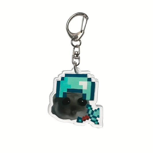 Cute Crying Hamster Acrylic Keychain, Alloy, Cartoon-Themed, Round Ring Clasp, Fashion Accessory For Women, Ideal For Phone Keys & Bag Decoration, Birthday Gift SS69