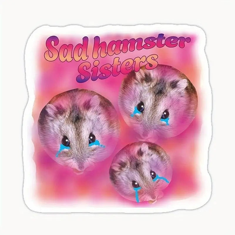 Cute Crying Hamster Acrylic Keychain, Alloy, Cartoon-Themed, Round Ring Clasp, Fashion Accessory For Women, Ideal For Phone Keys & Bag Decoration, Birthday Gift SS69