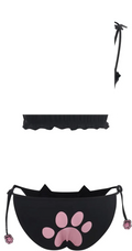 Cute Kawaii Anime Cat Kitten Lingerie Set Micro Bikini - SS69