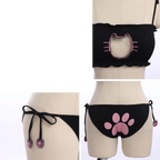 Cute Kawaii Anime Cat Kitten Lingerie Set Micro Bikini - SS69