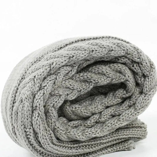 Cute Long Socks Lolita Leg Warmer Knitted Woollen Foot Warmer Stockings Autumn Winter Woman Knee-High Socks Leisure Loose Socks SS69