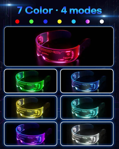 Cyberpunk LED Glasses Party Glow Visor LED Glasses - SS69