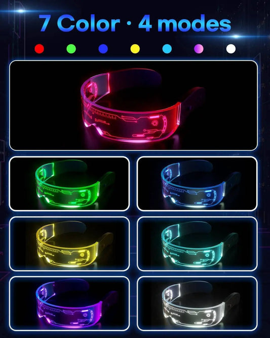 Cyberpunk LED Glasses Party Glow Visor LED Glasses - SS69