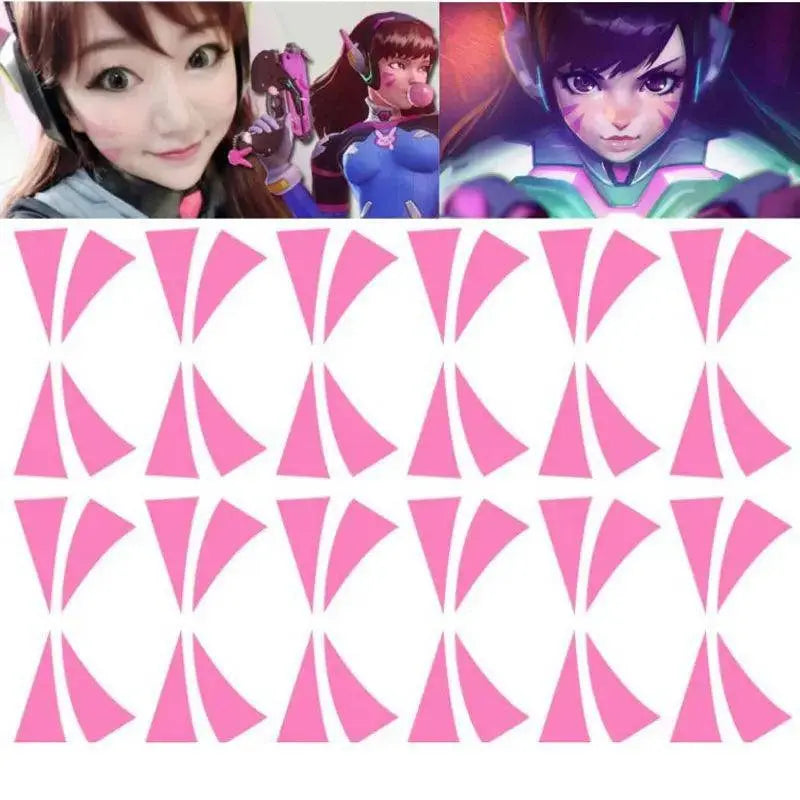 D.va Tattoo for dva Cosplay Costume Transfer Tattoos Props Tattoo Sticker Waterproof Tatoo Women Body Art - SS69