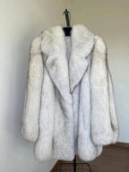 DEAT Fashion Women's Faux Fur Coat Lapel Loose Contrast Color Long Sleeve Pockets Thick Warm Jacket Winter 2025 New Tide 15C738 SS69