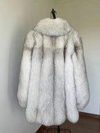 DEAT Fashion Women's Faux Fur Coat Lapel Loose Contrast Color Long Sleeve Pockets Thick Warm Jacket Winter 2025 New Tide 15C738 SS69