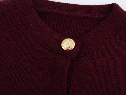 DEEABAE  High Quality Women's Winter Sweater  Button-decorated Pocket Knitwear Sweater Cardigan For Women Korean Popular Clothes.