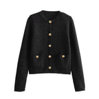 DEEABAE  High Quality Women's Winter Sweater  Button-decorated Pocket Knitwear Sweater Cardigan For Women Korean Popular Clothes.