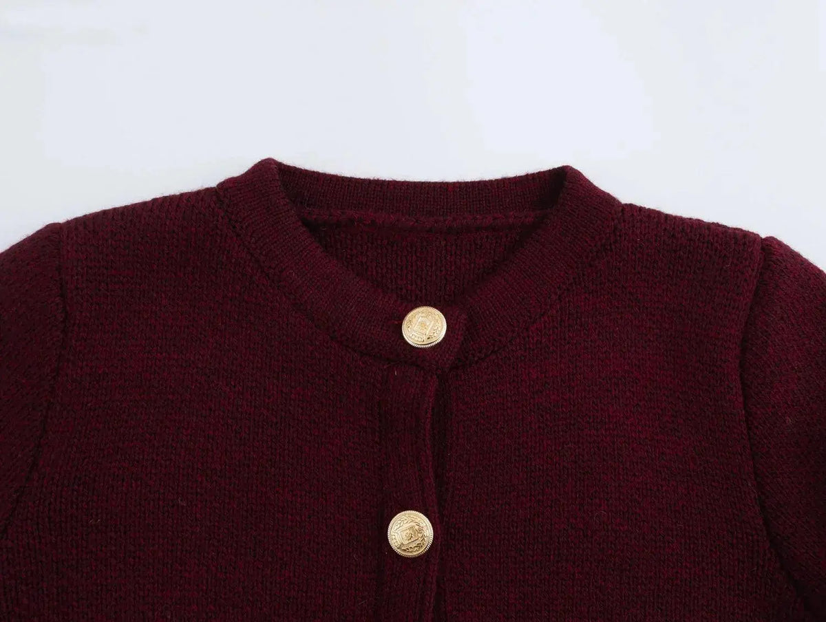 DEEABAE  High Quality Women's Winter Sweater  Button-decorated Pocket Knitwear Sweater Cardigan For Women Korean Popular Clothes SS69