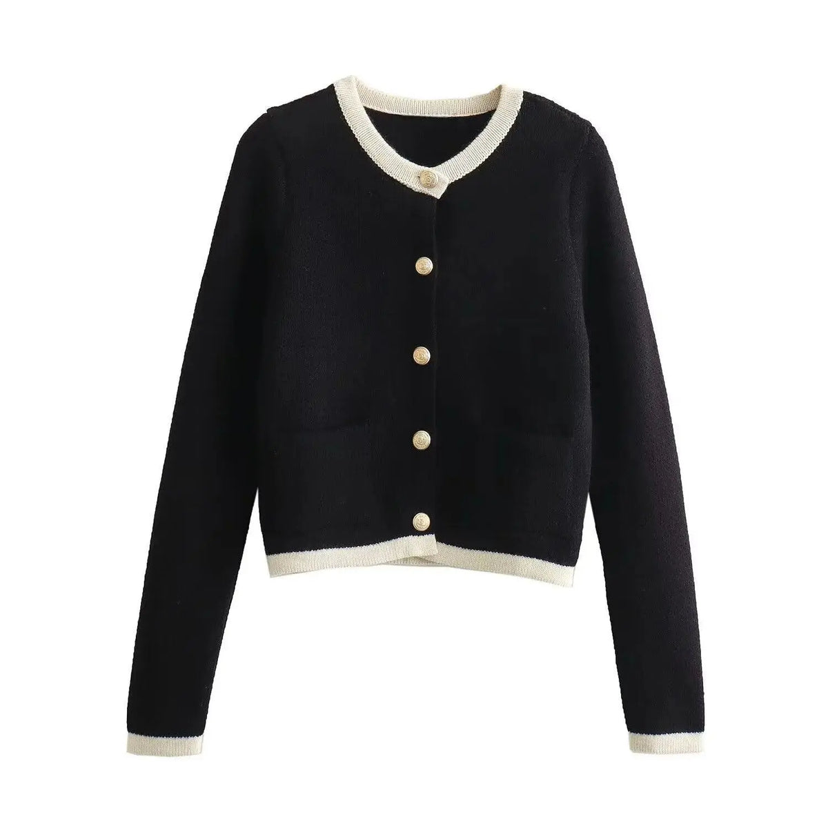 DEEABAE  High Quality Women's Winter Sweater  Button-decorated Pocket Knitwear Sweater Cardigan For Women Korean Popular Clothes SS69 47.69 White spelling / M