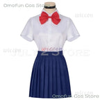 Dandadan Momo Ayase Cosplay Costume Wig Anime School JK Uniform Earrings Pink Sweater Skirt Halloween Party Women Roleplay Sets SS69