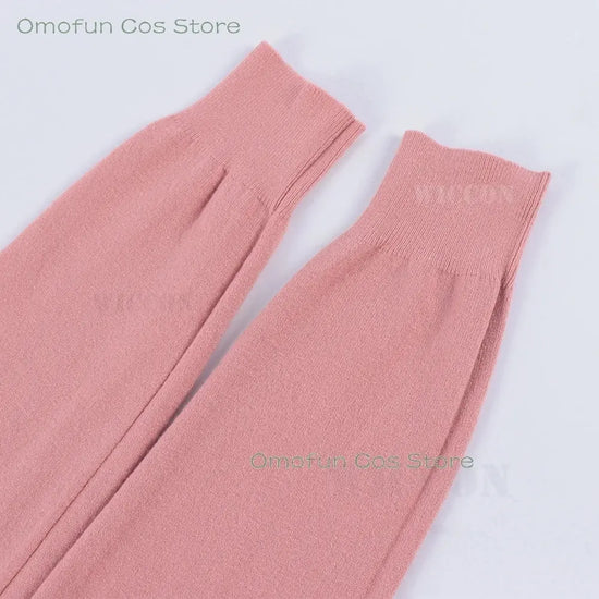 Dandadan Momo Ayase Cosplay Costume Wig Anime School JK Uniform Earrings Pink Sweater Skirt Halloween Party Women Roleplay Sets SS69