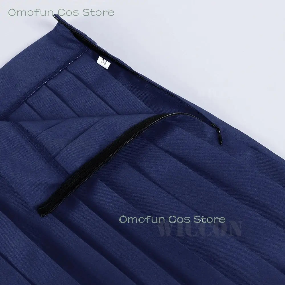 Dandadan Momo Ayase Cosplay Costume Wig Anime School JK Uniform Earrings Pink Sweater Skirt Halloween Party Women Roleplay Sets SS69