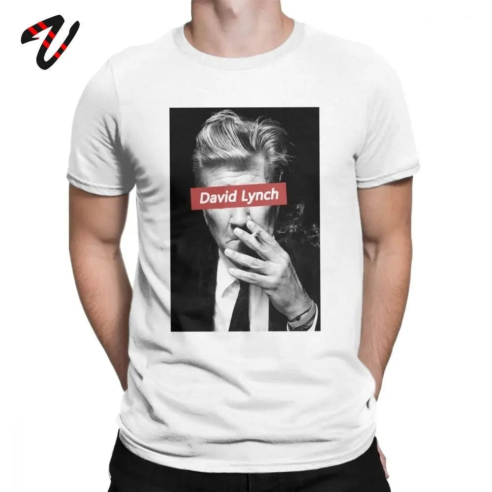 David Lynch Tshirt 80s Men's T Shirts Newest Twin Peaks Cotton Short Sleeve Tee Shirt Movie Tops Plus Size Birthday Gift T-Shirt SS69