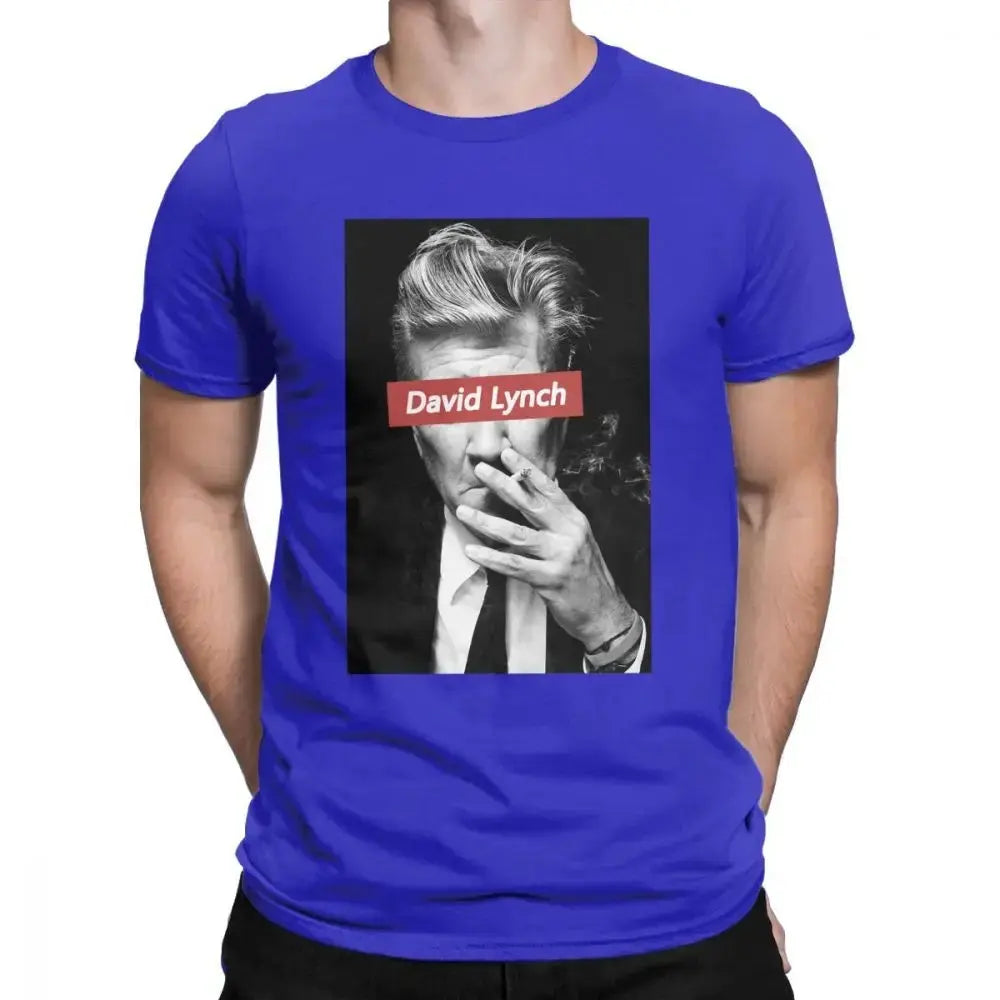 David Lynch Tshirt 80s Men's T Shirts Newest Twin Peaks Cotton Short Sleeve Tee Shirt Movie Tops Plus Size Birthday Gift T-Shirt SS69 18.69 Blue / XL