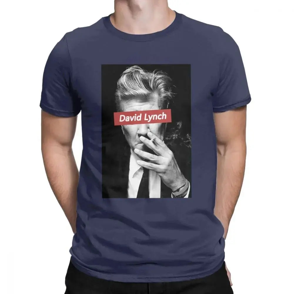 David Lynch Tshirt 80s Men's T Shirts Newest Twin Peaks Cotton Short Sleeve Tee Shirt Movie Tops Plus Size Birthday Gift T-Shirt SS69 17.69 Navy Blue / S