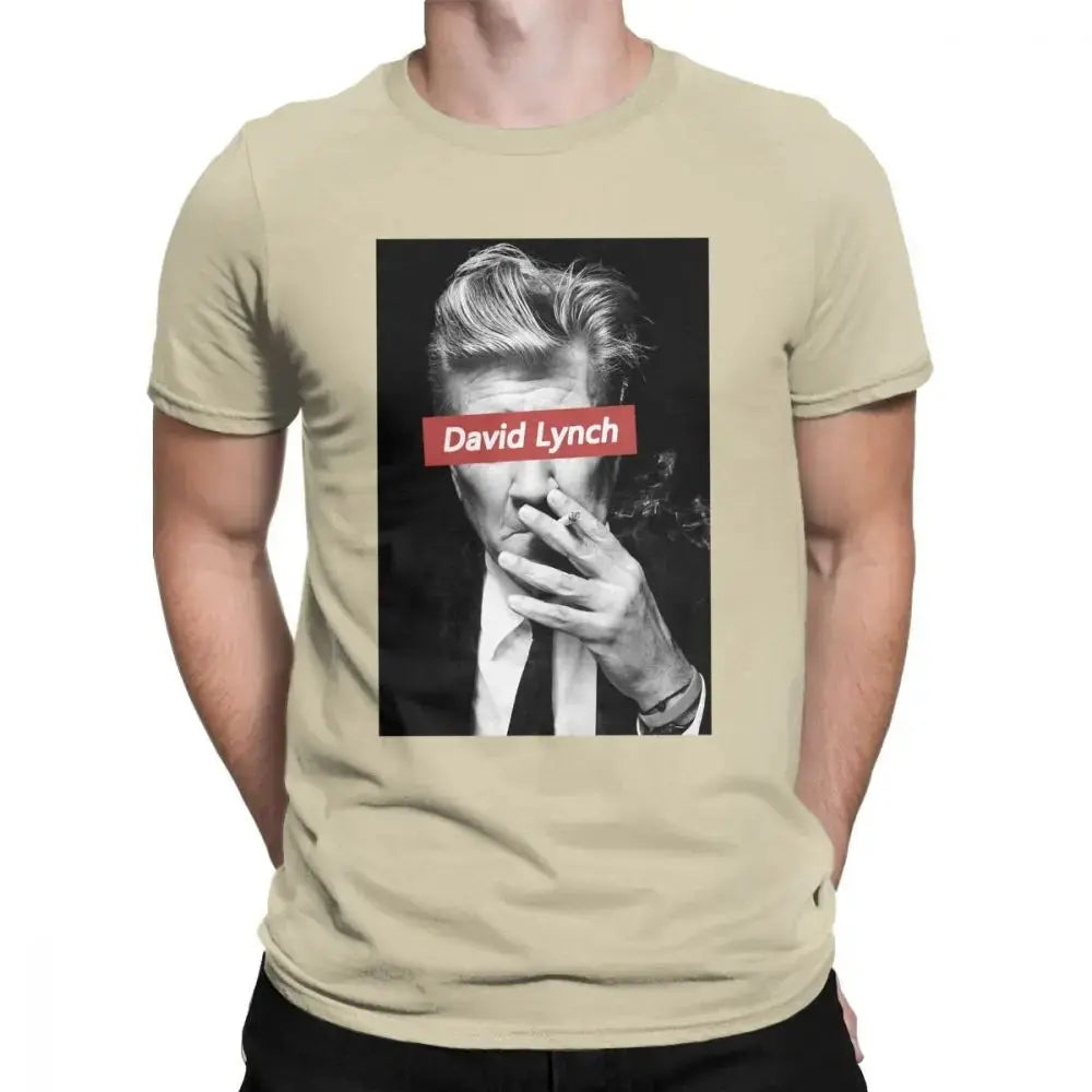 David Lynch Tshirt 80s Men's T Shirts Newest Twin Peaks Cotton Short Sleeve Tee Shirt Movie Tops Plus Size Birthday Gift T-Shirt SS69 17.69 Khaki / XS