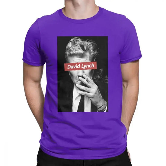 David Lynch Tshirt 80s Men's T Shirts Newest Twin Peaks Cotton Short Sleeve Tee Shirt Movie Tops Plus Size Birthday Gift T-Shirt SS69 17.69 PURPLE / S