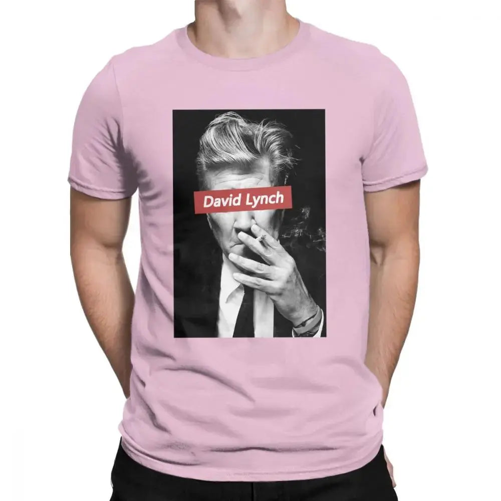 David Lynch Tshirt 80s Men's T Shirts Newest Twin Peaks Cotton Short Sleeve Tee Shirt Movie Tops Plus Size Birthday Gift T-Shirt SS69 17.69 Pink / XS