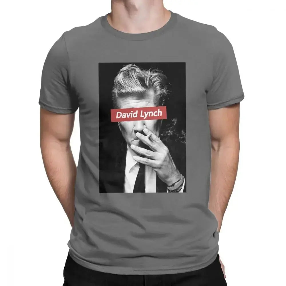 David Lynch Tshirt 80s Men's T Shirts Newest Twin Peaks Cotton Short Sleeve Tee Shirt Movie Tops Plus Size Birthday Gift T-Shirt SS69 17.69 Dark Grey / XS