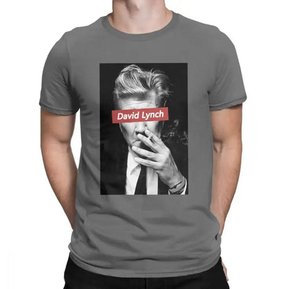 David Lynch Tshirt 80s Men's T Shirts Newest Twin Peaks Cotton Short Sleeve Tee Shirt Movie Tops Plus Size Birthday Gift T-Shirt SS69 17.69 Dark Grey / XS