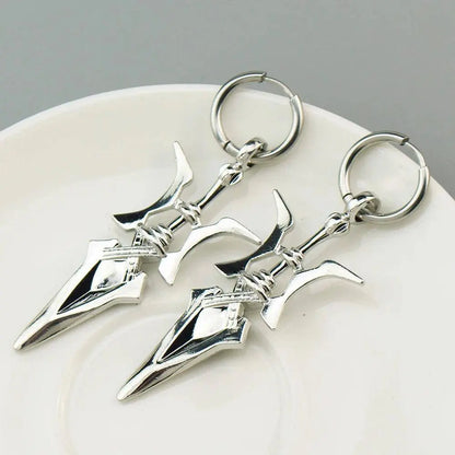 Death Note Misa Amane Cosplay Earring Halberd Drop Earrings for Girl Halloween Goth Cross Ear Clips Ear Cuffs Fashion Gift - SS69