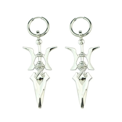 Death Note Misa Amane Cosplay Earring Halberd Drop Earrings for Girl Halloween Goth Cross Ear Clips Ear Cuffs Fashion Gift - SS69