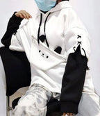 Delle Donne Kawaii Anime Orso Anime Top Falso in Due Pezzi Con Cappuccio Teen Girls Harajuku Style Pullover Felpa - SS69