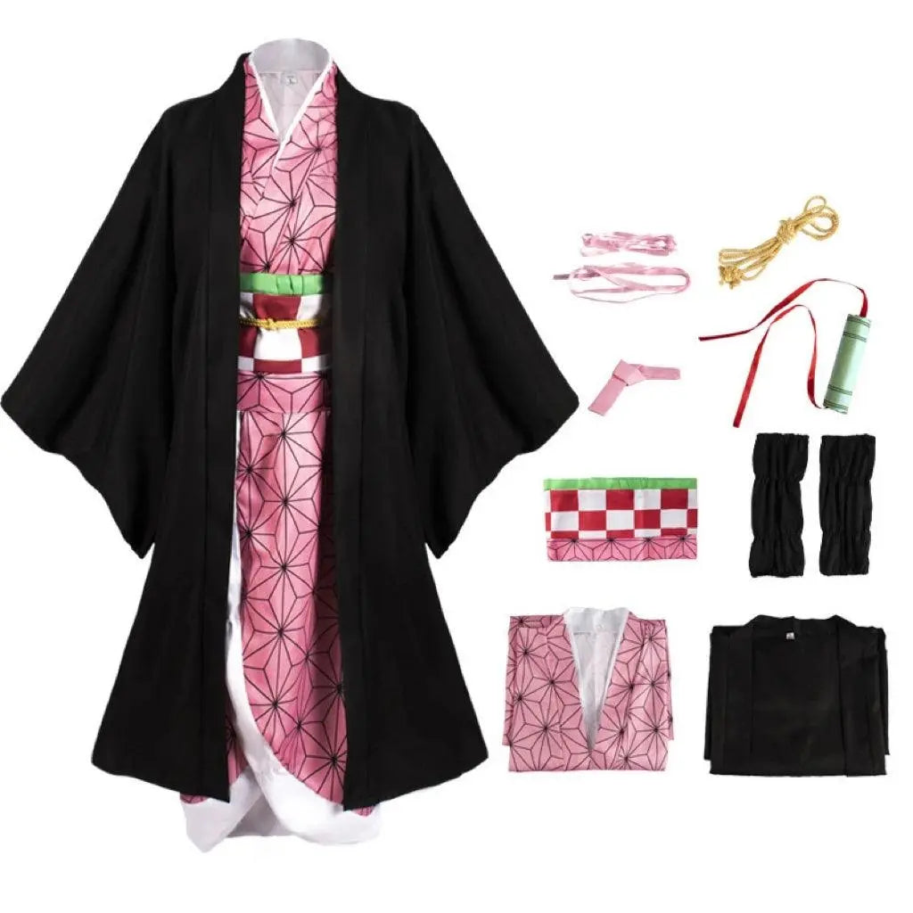 Demon Slayer Kamado Nezuko Cosplay Costume Japanese Anime Carnival Party Adult Uniform Halloween Costume - SS69