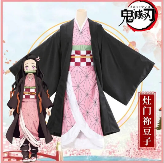 Demon Slayer Kamado Nezuko Cosplay Costume Japanese Anime Carnival Party Adult Uniform Halloween Costume - SS69