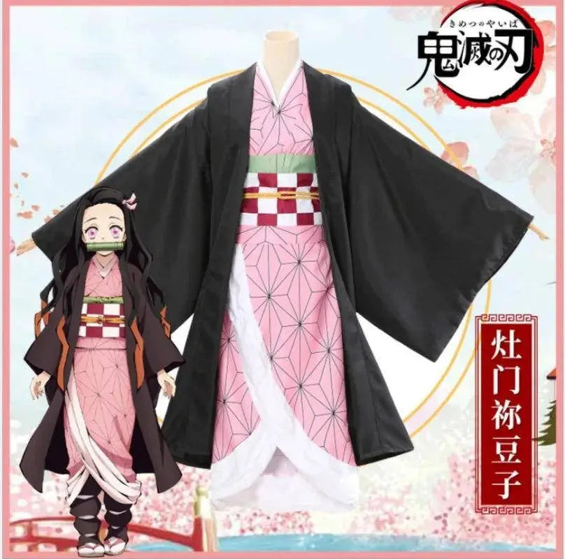 Demon Slayer Kamado Nezuko Cosplay Costume Japanese Anime Carnival Party Adult Uniform Halloween Costume - SS69