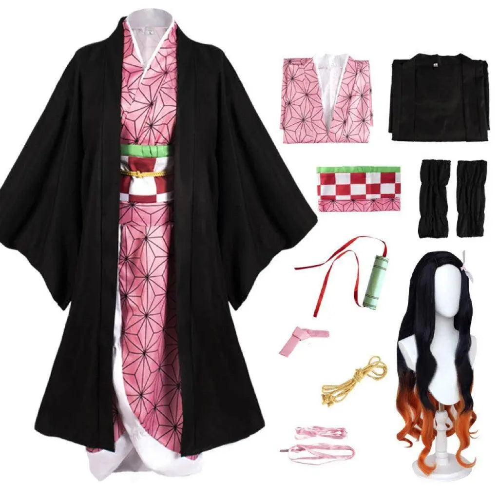 Demon Slayer Kamado Nezuko Cosplay Costume Japanese Anime Carnival Party Adult Uniform Halloween Costume - SS69