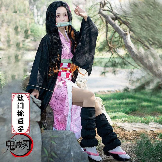 Demon Slayer Kamado Nezuko Cosplay Costume Japanese Anime Carnival Party Adult Uniform Halloween Costume - SS69