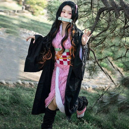 Demon Slayer Kamado Nezuko Cosplay Costume Japanese Anime Carnival Party Adult Uniform Halloween Costume - SS69