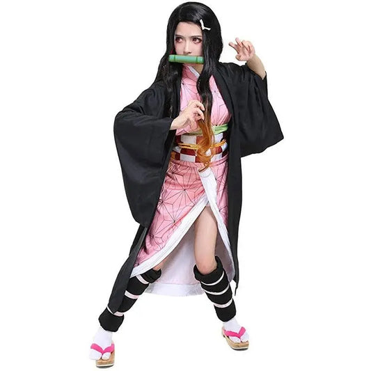 Demon Slayer Kamado Nezuko Cosplay Costume Japanese Anime Carnival Party Adult Uniform Halloween Costume - SS69