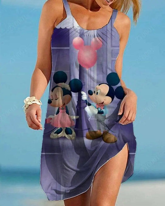 Disney Women's Plus Size Clothing Dresses for Summer Dress Women 2025 Plus Size Party Dresses7xl 8xl 9xl Woman Elegant Dress SS69