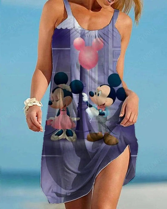 Disney Women's Plus Size Clothing Dresses for Summer Dress Women 2025 Plus Size Party Dresses7xl 8xl 9xl Woman Elegant Dress SS69