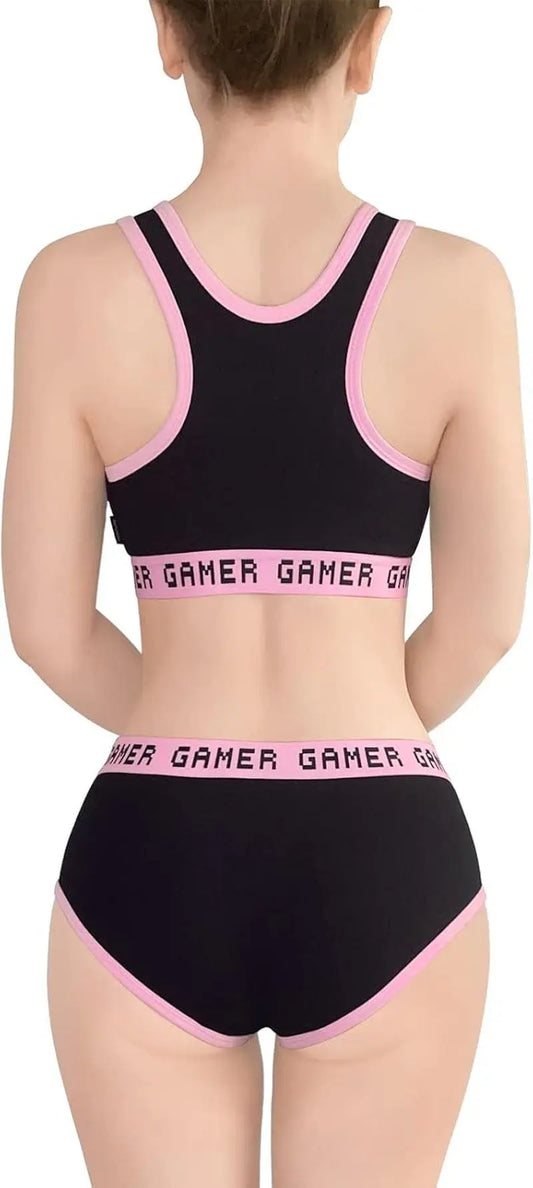 Donne Camisole E Mutandine in Cotone Sportivo Loungewear Bralette Set - Playgirl - SS69