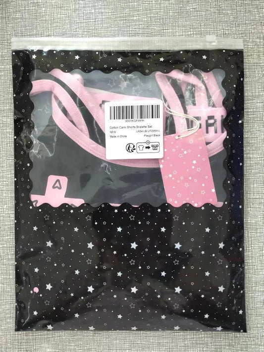 Donne Camisole E Mutandine in Cotone Sportivo Loungewear Bralette Set - Playgirl - SS69