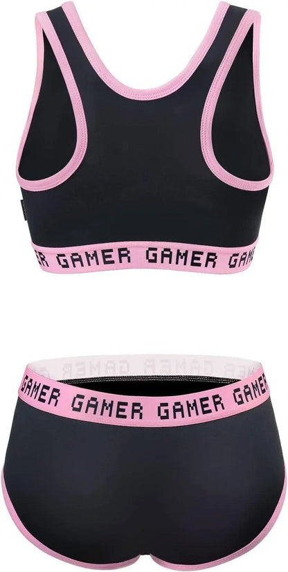 Donne Camisole E Mutandine in Cotone Sportivo Loungewear Bralette Set - Playgirl - SS69