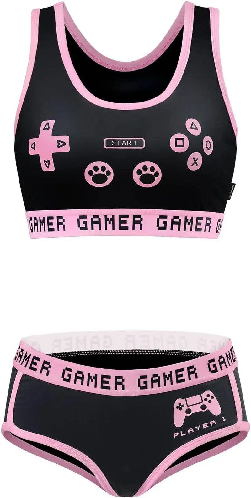 Donne Camisole E Mutandine in Cotone Sportivo Loungewear Bralette Set - Playgirl - SS69