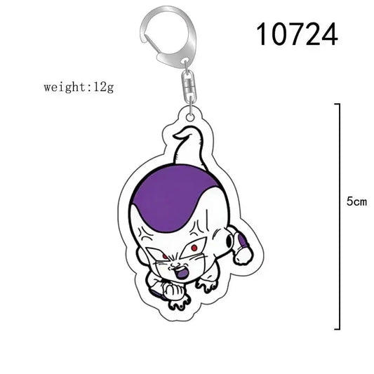 Dragon Ball Anime Figure Key Chain Goku Transparent Acrylic Double-Sided Printed Keychain Cute Backpack Pendant Birthday Gifts SS69