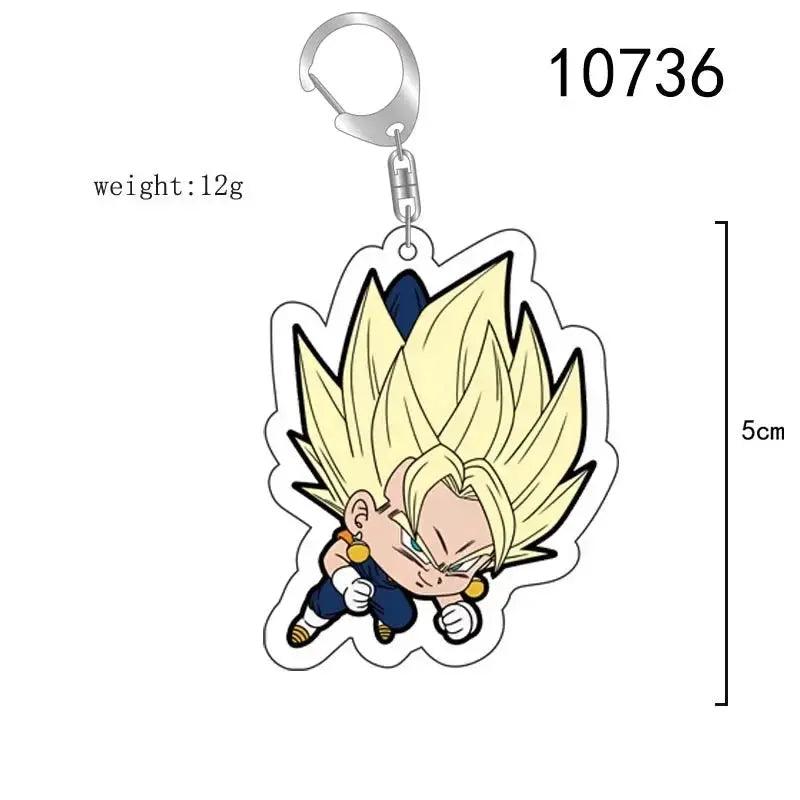 Dragon Ball Anime Figure Key Chain Goku Transparent Acrylic Double-Sided Printed Keychain Cute Backpack Pendant Birthday Gifts SS69 6.69 10736