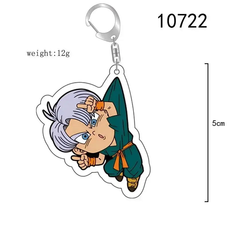 Dragon Ball Anime Figure Key Chain Goku Transparent Acrylic Double-Sided Printed Keychain Cute Backpack Pendant Birthday Gifts SS69 6.69 10722