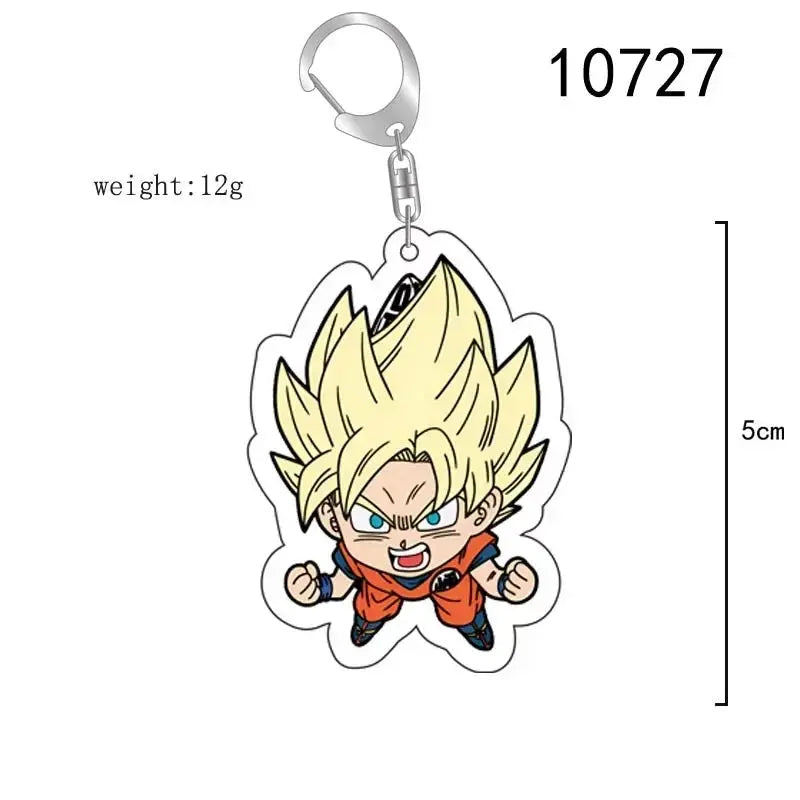 Dragon Ball Anime Figure Key Chain Goku Transparent Acrylic Double-Sided Printed Keychain Cute Backpack Pendant Birthday Gifts SS69 6.69 10727