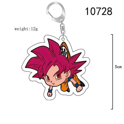 Dragon Ball Anime Figure Key Chain Goku Transparent Acrylic Double-Sided Printed Keychain Cute Backpack Pendant Birthday Gifts SS69 6.69 10728